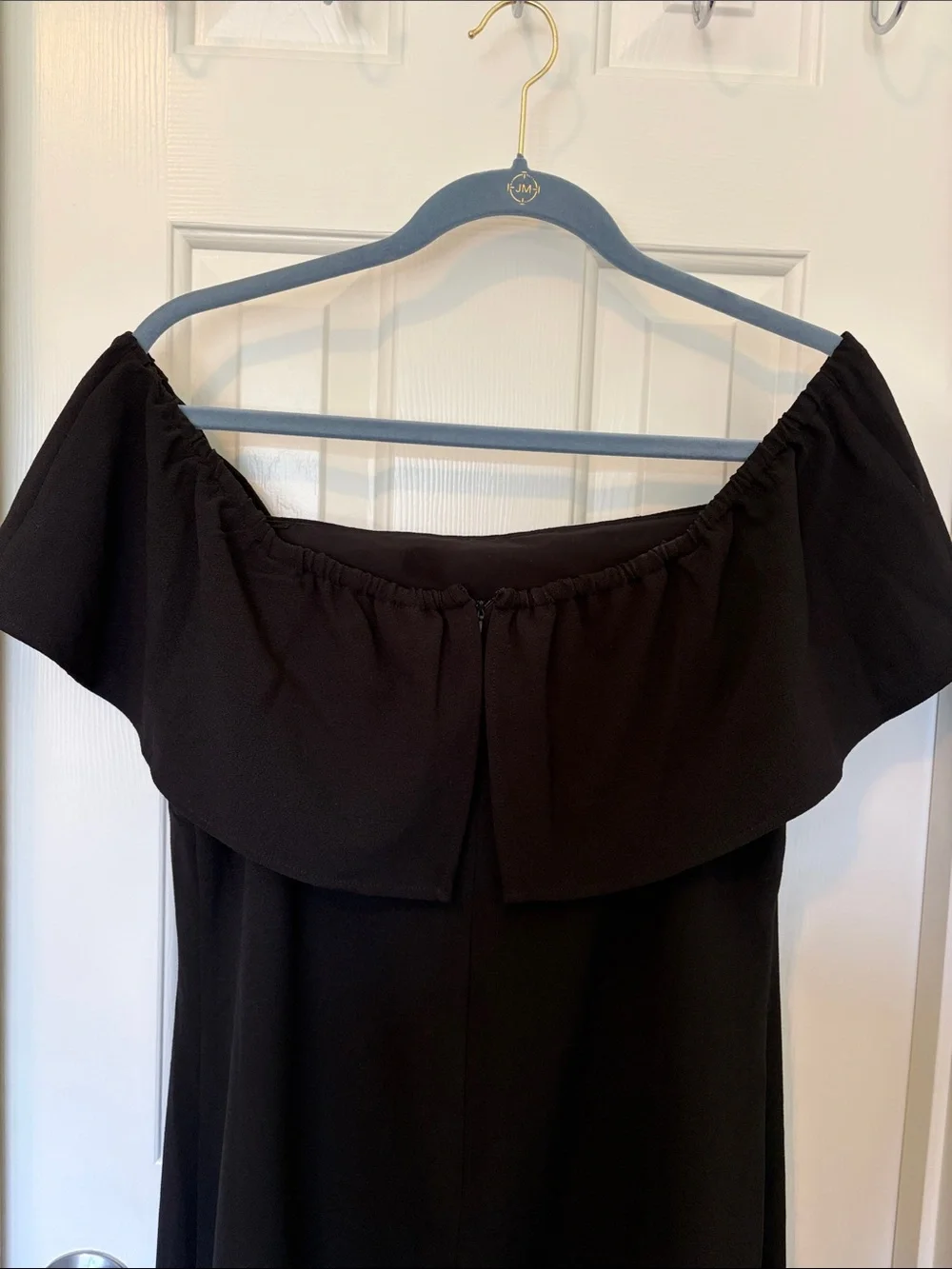 Charles Henry Elegant Black Off-Shoulder Women’s Dress